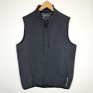 Municipal Sport Utility Gear Stadium Vest Mens Large Black Zip Snap